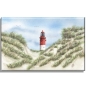 Preview: Stretcher frame canvas 40 x 30 cm Watercolor Maritime Art Print North Sea Amrum Island Lighthouse dune Amrum 6